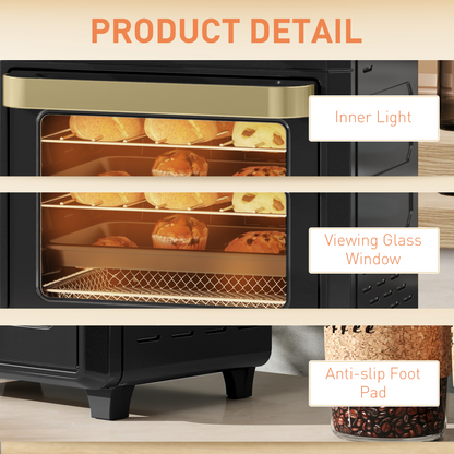 HOMCOM 10L Air Fryer Oven, Electric Oven, Grill, Roast, Bake, 1000W