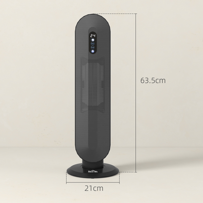 HOMCOM Ceramic Space Heater Tower Heater W/ 45° Oscillation