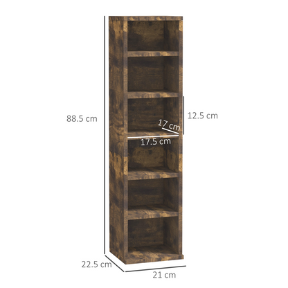 HOMCOM Set of 2 CD Storage Units with Adjustable Shelves