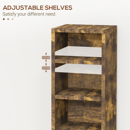 HOMCOM Set of 2 CD Storage Units with Adjustable Shelves