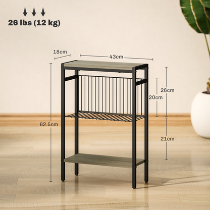 HOMCOM Side Table with Storage, Small Table for Living Room, Bedroom