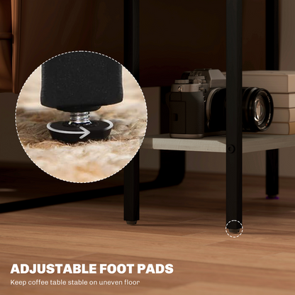 HOMCOM Side Table with Storage, Small Table for Living Room, Bedroom