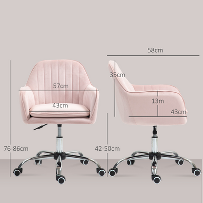 HOMCOM Office Chair, Swivel Desk Chair w/ Adjustable Height