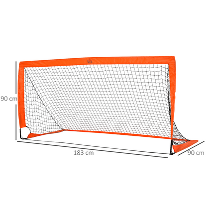 HOMCOM Football Goal Folding Outdoor with All Weather Net 6'x3'