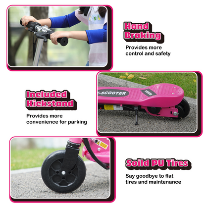 HOMCOM Folding Kids Electric Scooter for 7-14