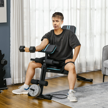 HOMCOM Foldable Dumbbell Bench Weight Training 7 Incline Adjustable