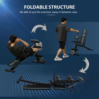 HOMCOM Foldable Dumbbell Bench Weight Training 7 Incline Adjustable