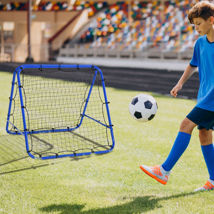 HOMCOM Rebounder Net Football Target Goal with Adjustable Angles