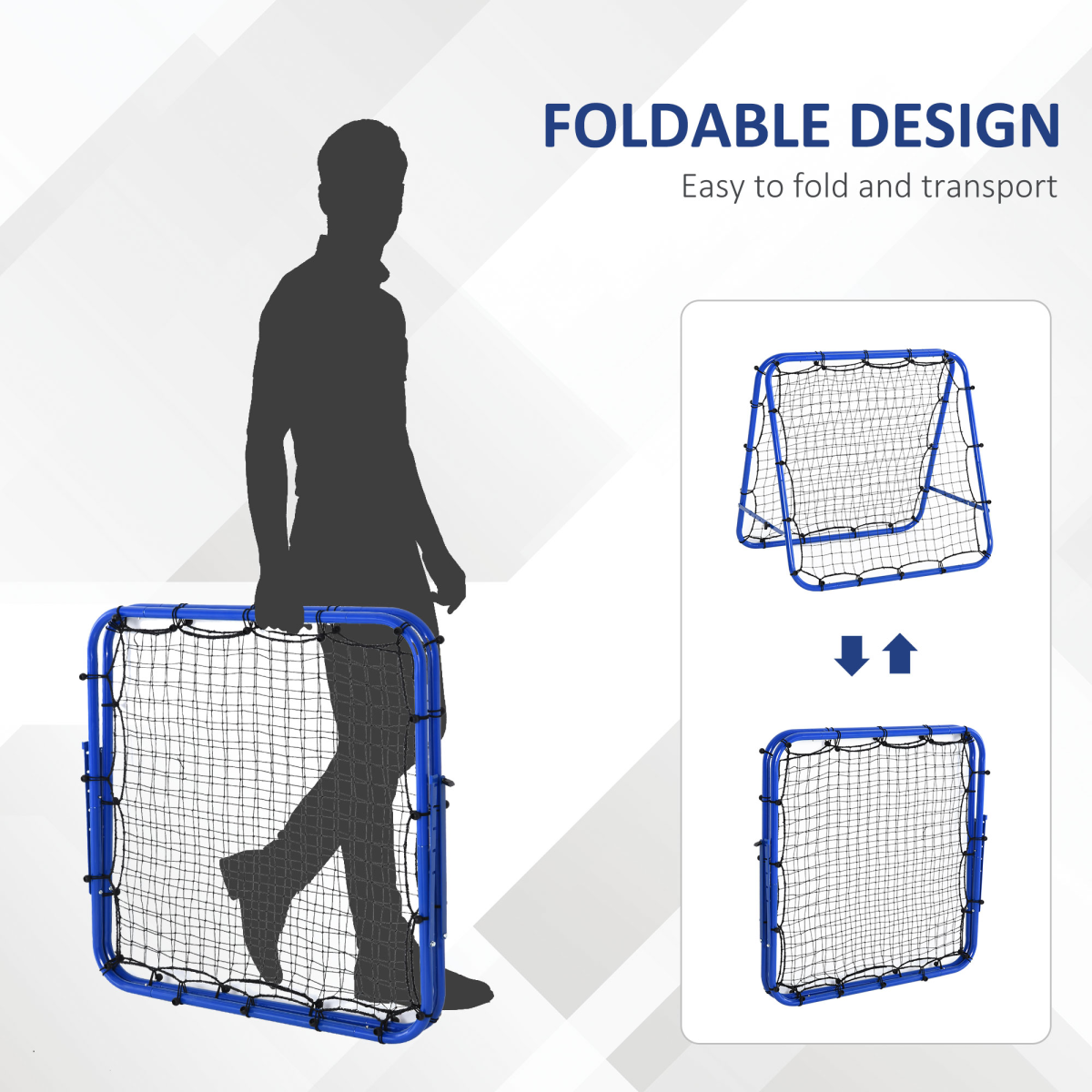 HOMCOM Rebounder Net Football Target Goal with Adjustable Angles