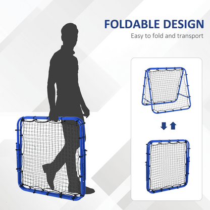 HOMCOM Rebounder Net Football Target Goal with Adjustable Angles