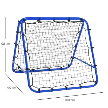 HOMCOM Rebounder Net Football Target Goal with Adjustable Angles
