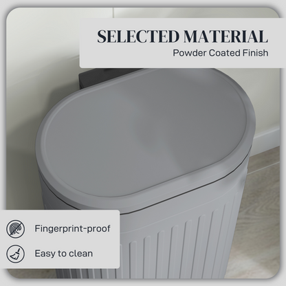 HOMCOM 20L Pedal Bin, Metal Kitchen Bin with Soft-close Lid