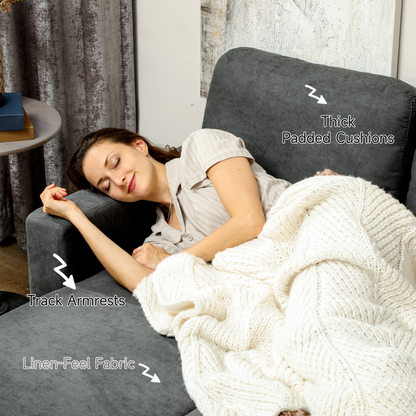 HOMCOM Pull Out Sofa Bed L Shape Corner Sofa w/ Reversible Chaise