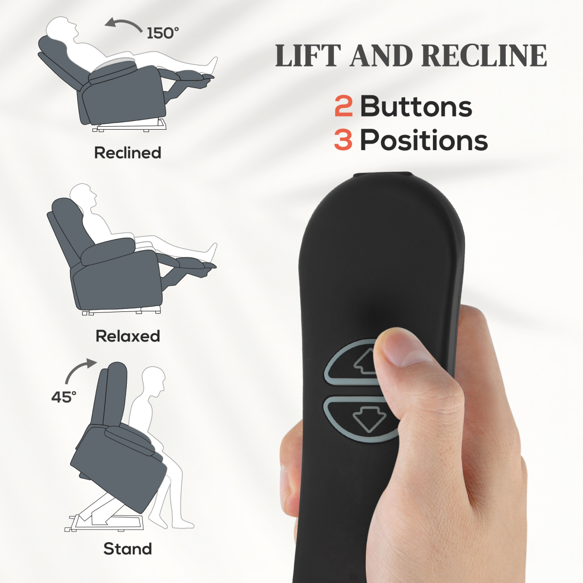 HOMCOM Power Lift Riser and Recliner Chair with Remote Control