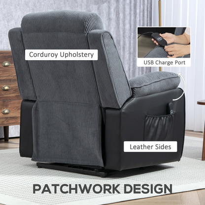 HOMCOM Power Lift Riser and Recliner Chair with Remote Control