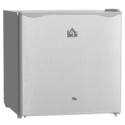 HOMCOM 46L Counter Top Fridge Mini Fridge with Lock Chiller Box