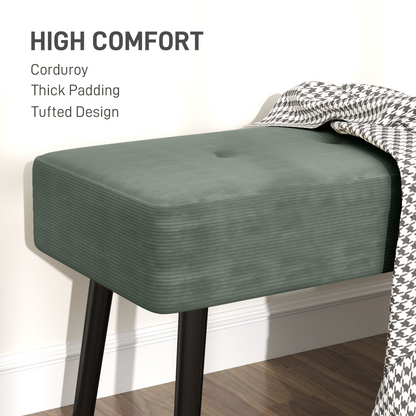 HOMCOM End of Bed Bench with Thick Padding for Entryway