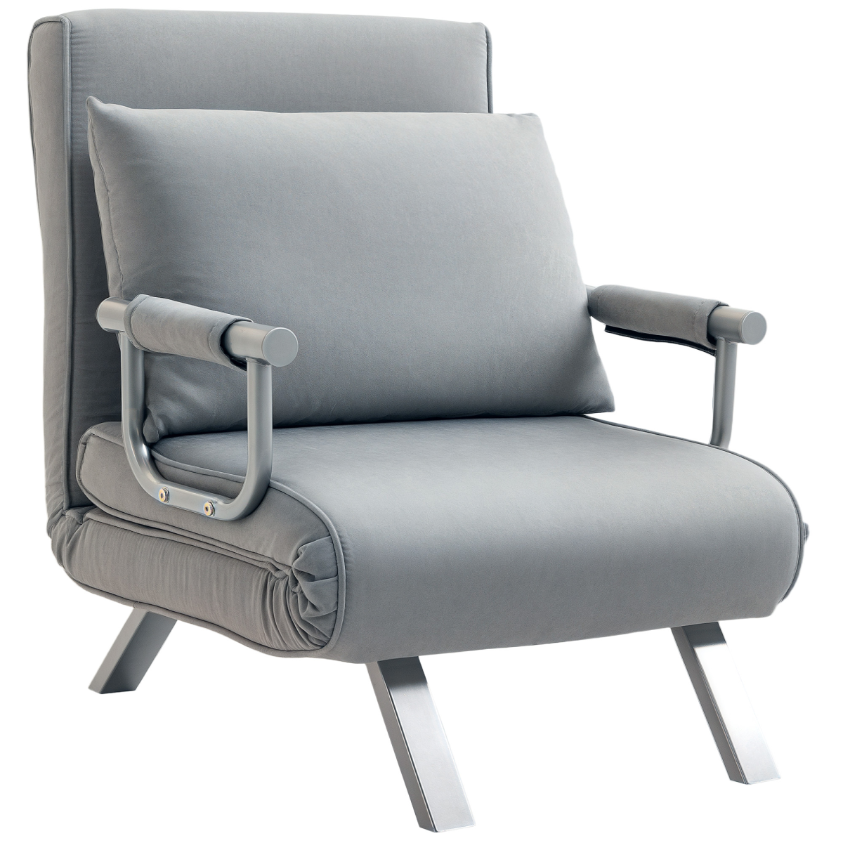 HOMCOM Single Folding 5 Position Convertible Sleeper Chair Bed