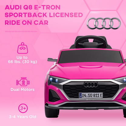 AIYAPLAY Audi Q8 e-tron Sportback Kids Electric Car w/ Remote