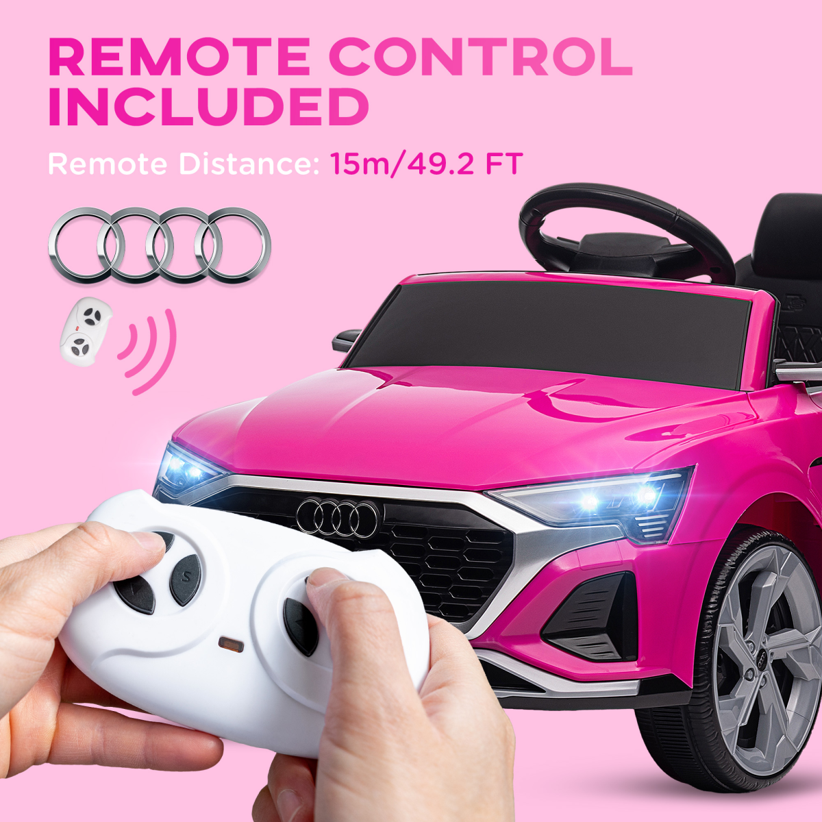 AIYAPLAY Audi Q8 e-tron Sportback Kids Electric Car w/ Remote