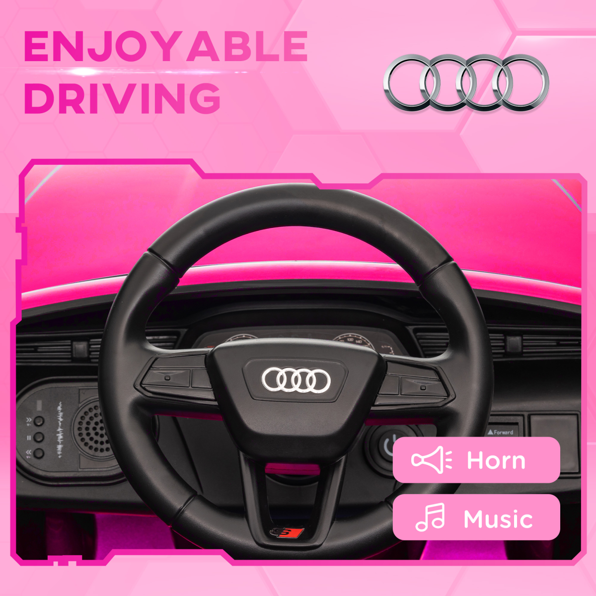 AIYAPLAY Audi Q8 e-tron Sportback Kids Electric Car w/ Remote