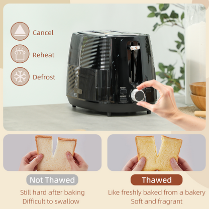 HOMCOM 1.7L Fast Boil Electric Kettle and 2 Slice Water Toaster Set
