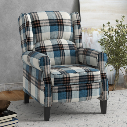 HOMCOM Recliner Chair for Living Room Wingback Chair with Padded Armrest