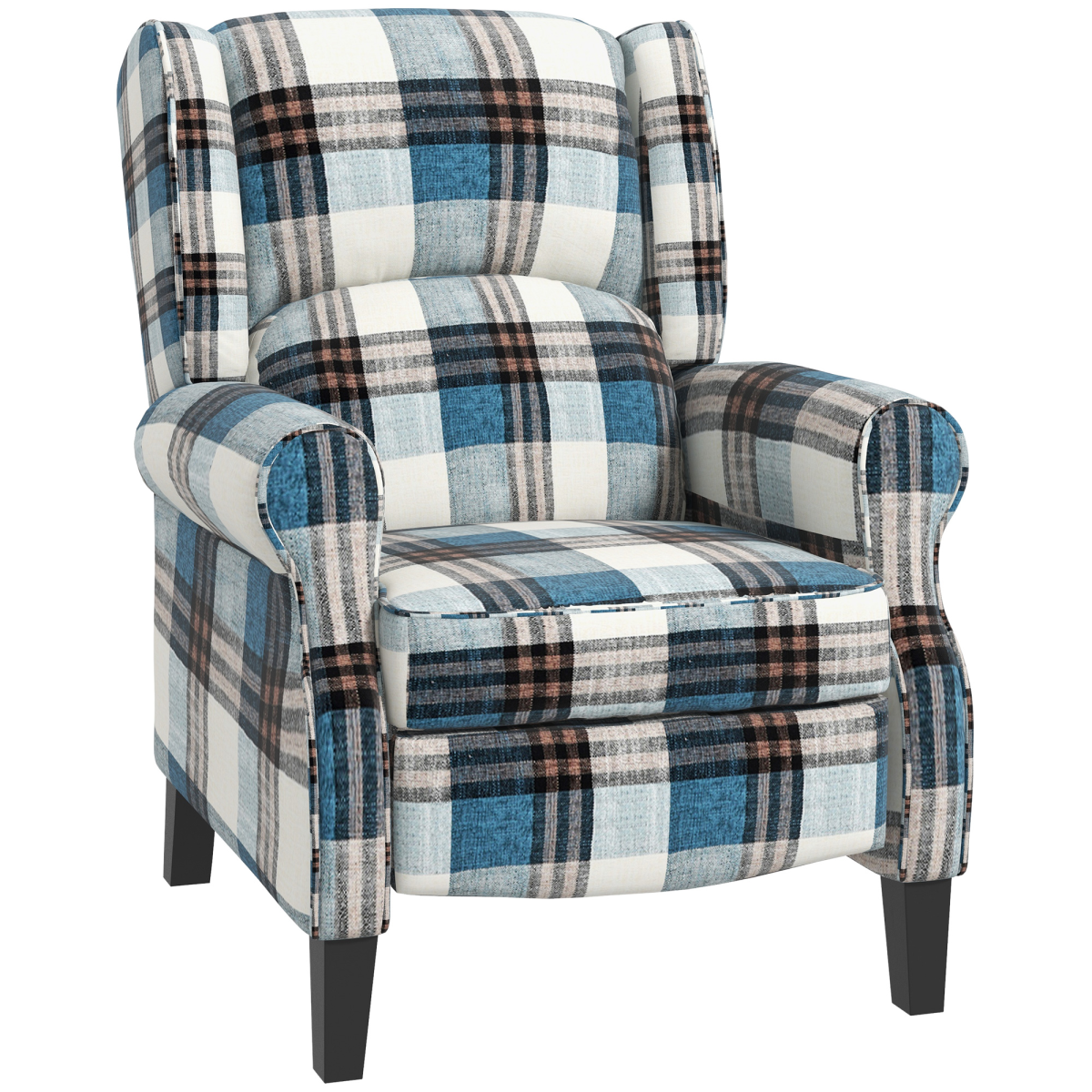 HOMCOM Recliner Chair for Living Room Wingback Chair with Padded Armrest
