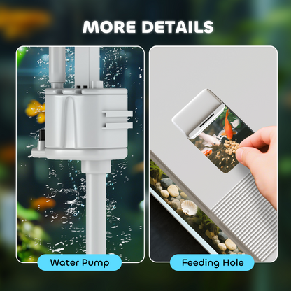PawHut 14L Small Fish Tank with Filter System, LED Lights, Water Pump