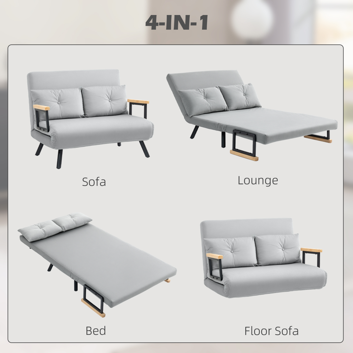 Versatile Loveseat Sofa Bed – Adjustable Comfort & Stylish Design