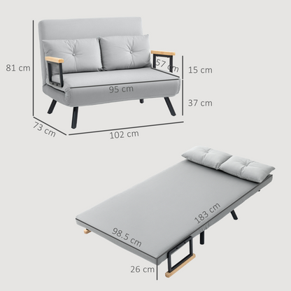 Versatile Loveseat Sofa Bed – Adjustable Comfort & Stylish Design