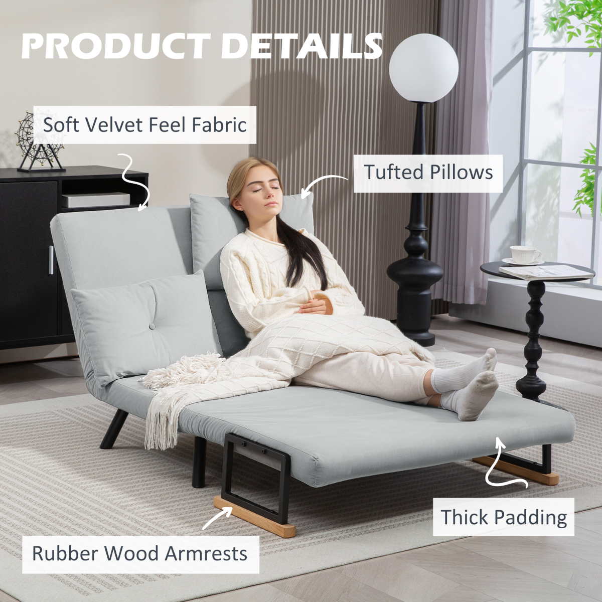 Versatile Loveseat Sofa Bed – Adjustable Comfort & Stylish Design