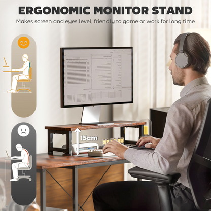 HOMCOM 168cm Reversible L Shaped Desk, 240cm Two Person Desk