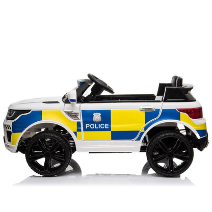 【Same Code：95123812】Dual Drive 12V 7Ah Police Car with 2.4G Remote Control White