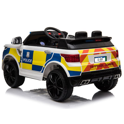 【Same Code：95123812】Dual Drive 12V 7Ah Police Car with 2.4G Remote Control White