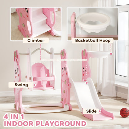 Rabbit-Themed Playground Set - Safe Fun for Kids - Slide, Swing & Climber