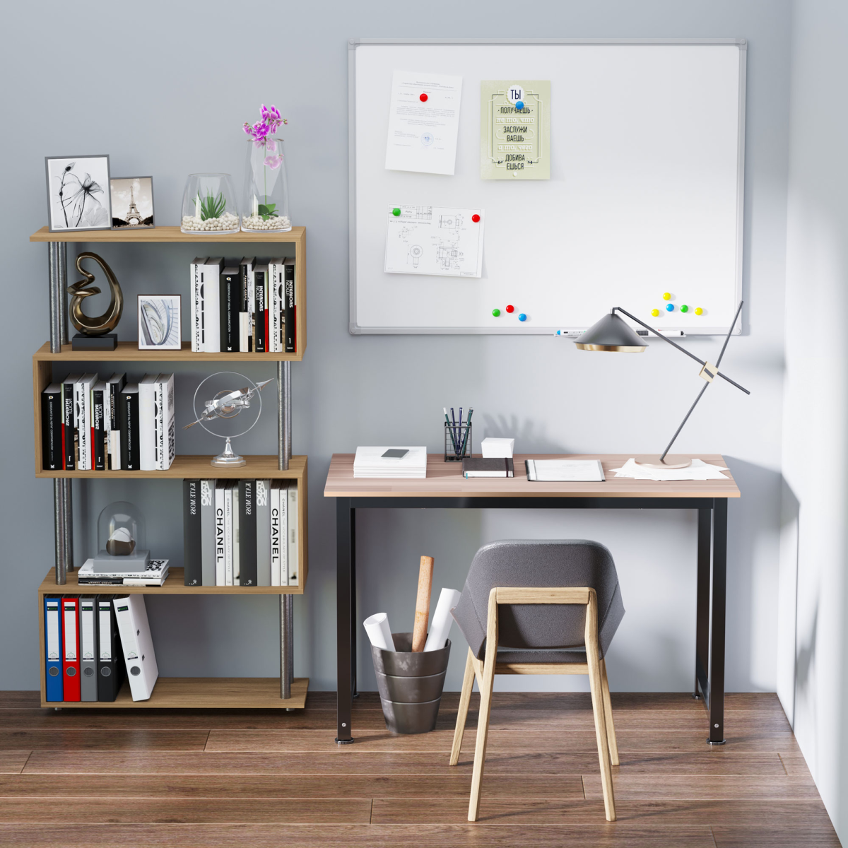 HOMCOM Computer Desk Dining Table Writing Table with Metal Frame