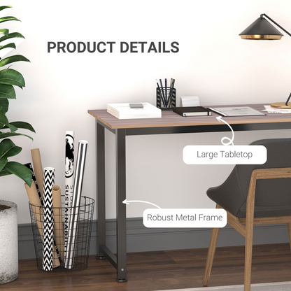 HOMCOM Computer Desk Dining Table Writing Table with Metal Frame