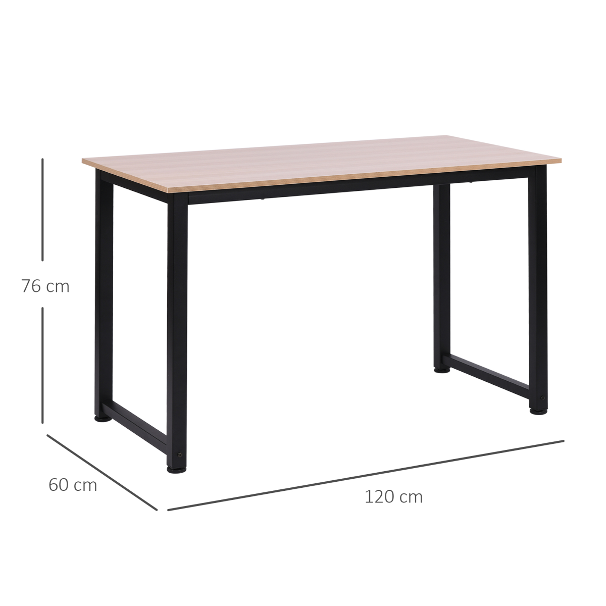 HOMCOM Computer Desk Dining Table Writing Table with Metal Frame