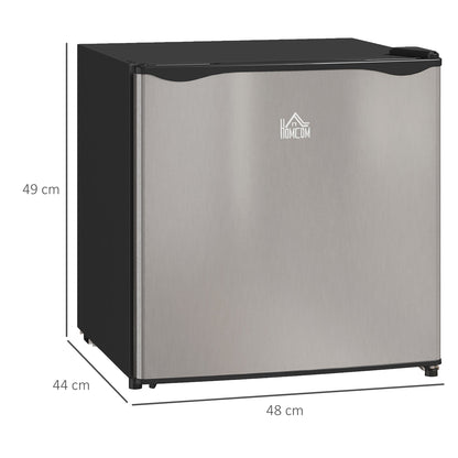 HOMCOM 46L Counter Top Fridge with Chiller Box Mini Fridge for Bedrooms Silver