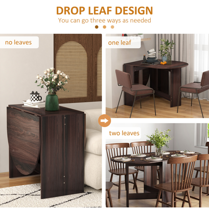 HOMCOM Oval Kitchen Table for Dining Room, Small Space Chocolate