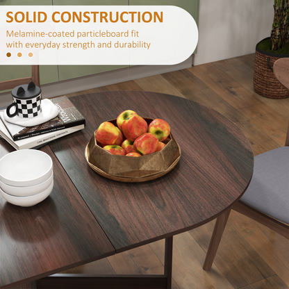 HOMCOM Oval Kitchen Table for Dining Room, Small Space Chocolate