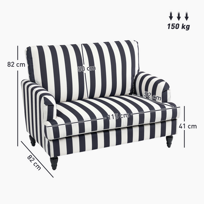 HOMCOM Accent Chair with Stripe, Armchair for Living Room