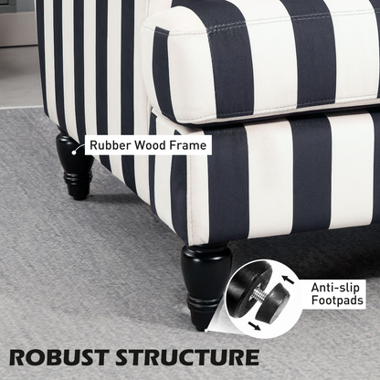 HOMCOM Accent Chair with Stripe, Armchair for Living Room