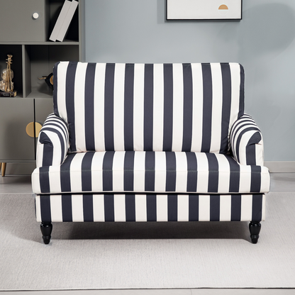 HOMCOM Accent Chair with Stripe, Armchair for Living Room