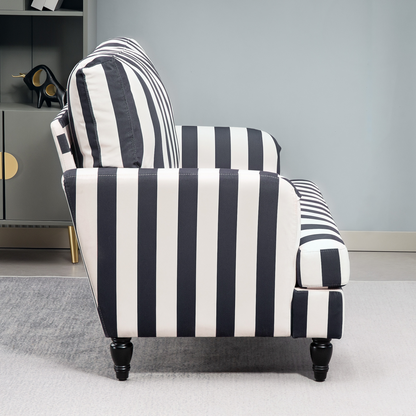 HOMCOM Accent Chair with Stripe, Armchair for Living Room