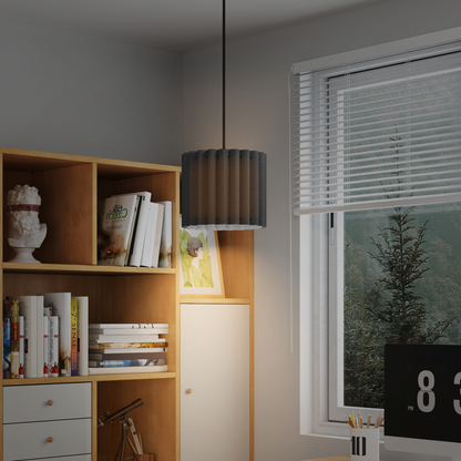 HOMCOM Linen Pendant Light, E27 Lampshade for Living Room, Bedroom
