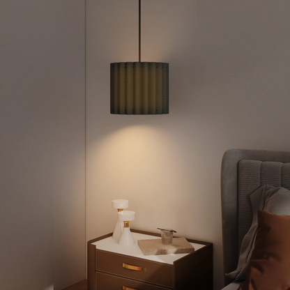 HOMCOM Linen Pendant Light, E27 Lampshade for Living Room, Bedroom
