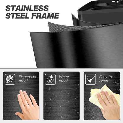 HOMCOM 2 x 20L Dual Kitchen Bin Pedal Bin for Recycling and Waste