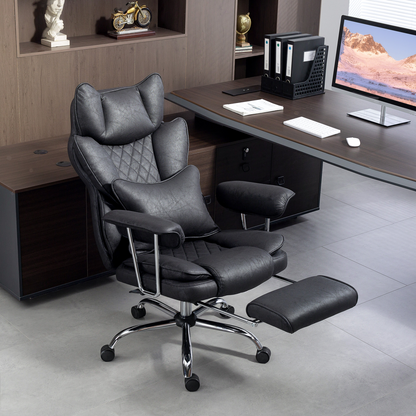 HOMCOM Office Chair, High Back Leathaire Desk Chair for Home